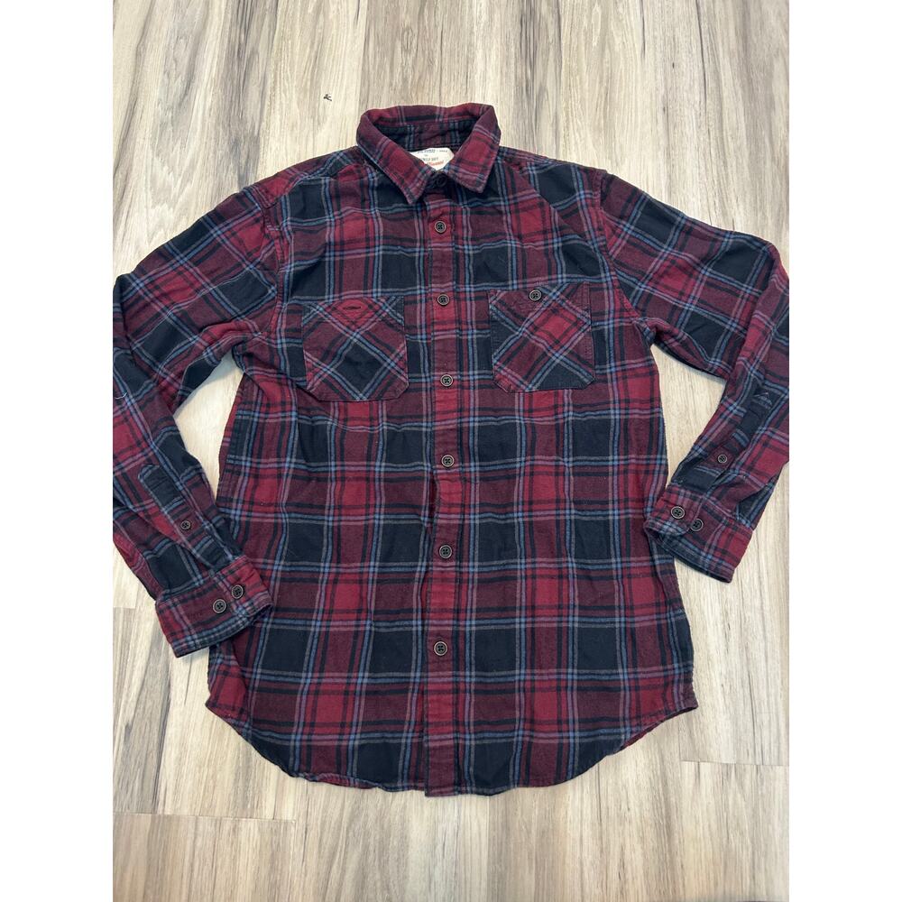 Urban Pipeline Men’s Small Red Flannel Shirt Soft 100% Cotton Long Sleeve